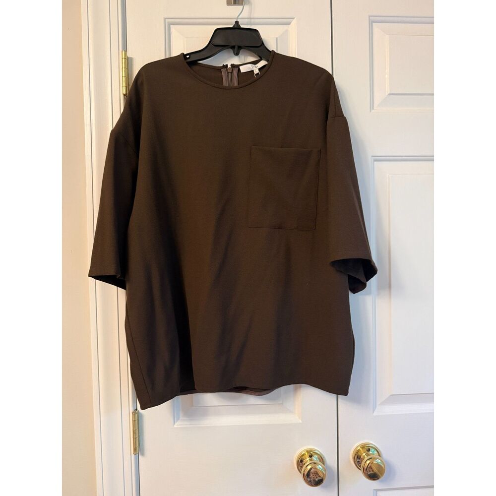 Tibi Mica Crepe Easy T-Shirt - Picture 2 of 4